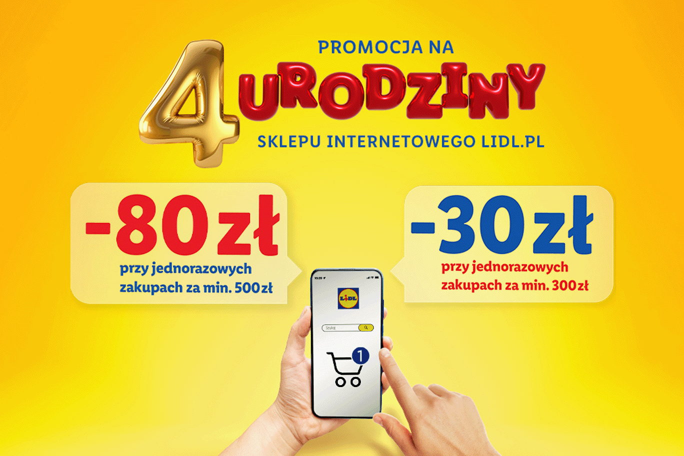 Super promocje z okazji 4. urodzin sklepu online Lidla