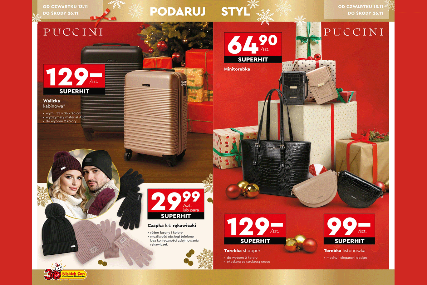 Stylowa galanteria Puccini w Biedronce