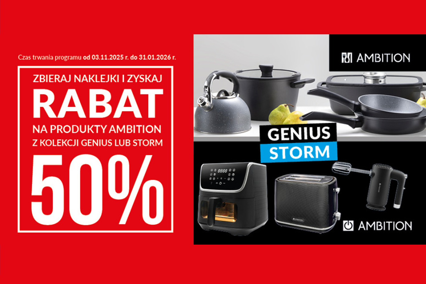 Ostatnie dni! Rabat 50% w Topaz na produkty Ambition