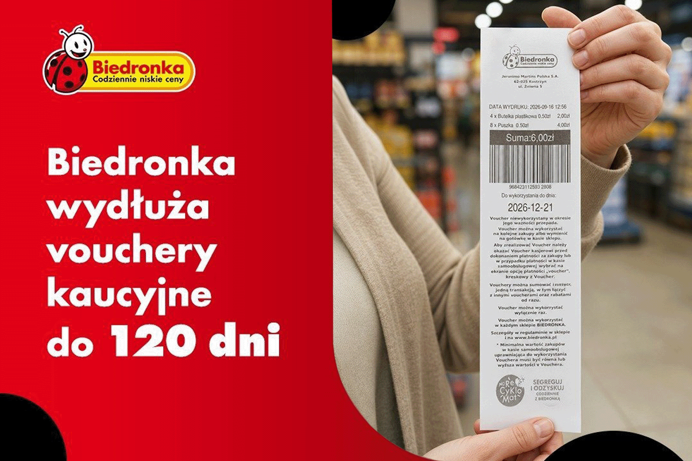 Vouchery kaucyjne ważne przez 120 dni!