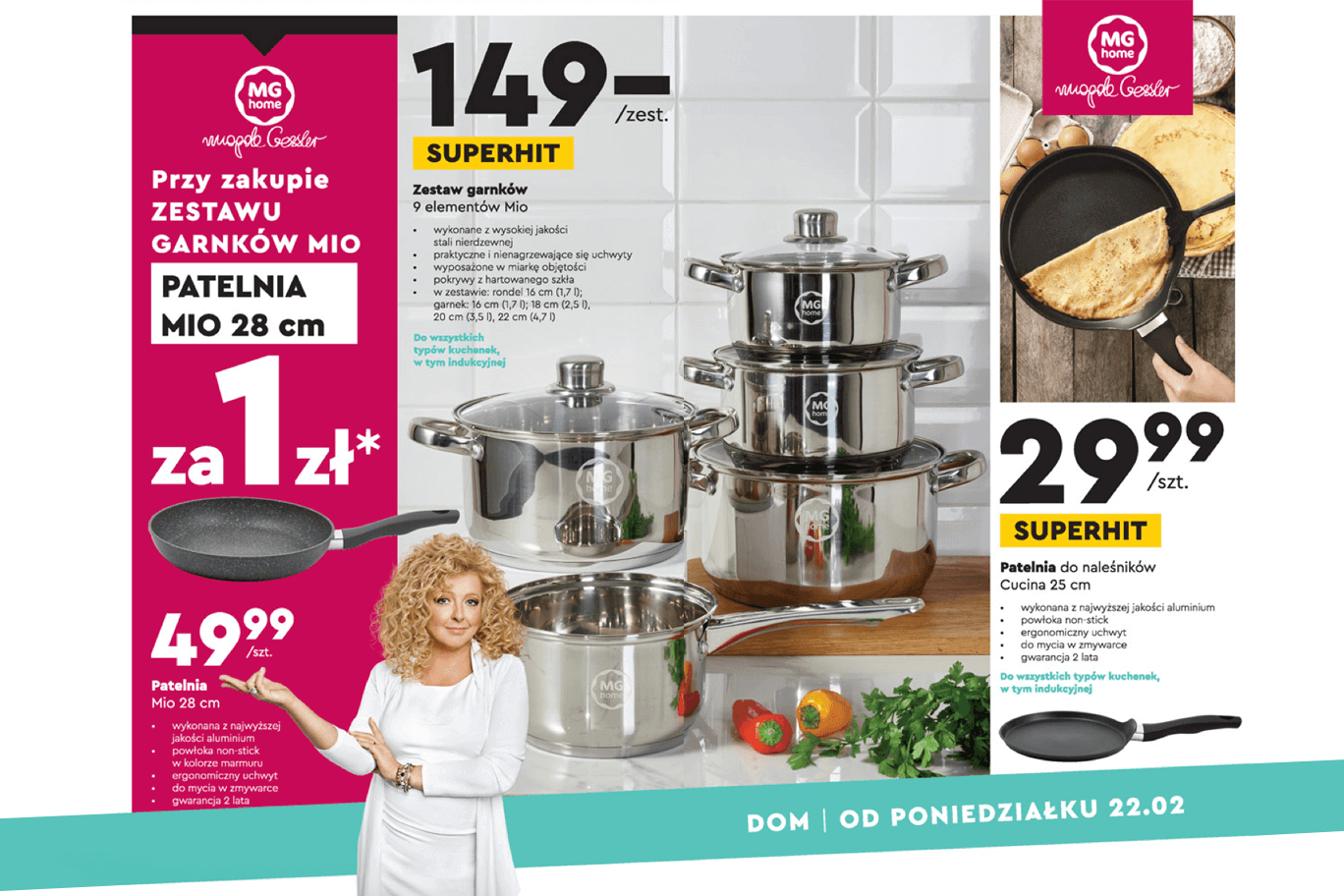 Garnki MG Home w ofercie Biedronki